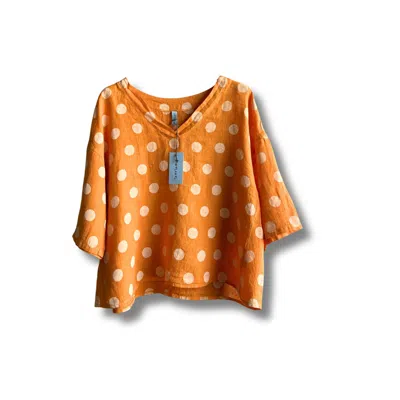 Reunion Home Women's Salento Dot Blouse - Orange