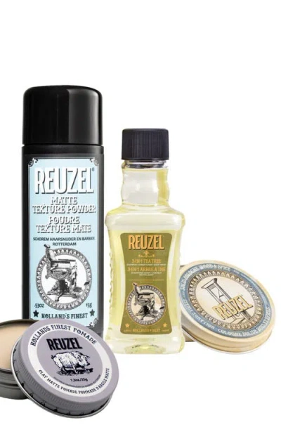 Reuzel Firm Hold & Texture Hair Try Me Kit In Transparent