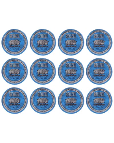 Reuzel Men's 1.3oz Blue Strong Hold Water Soluble Pomade - Pack Of 12 In Transparent