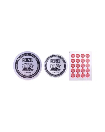 Reuzel Men's 2022 Road Trip Pomade Sticker & Concrete Hold Matte Pomade 3pc Kit In Transparent