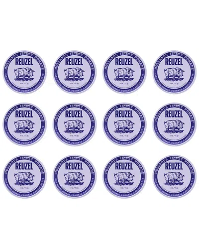 Reuzel Men's 4oz Clay Matte Pomade - Pack Of 12 In Transparent