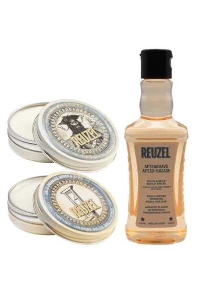 Reuzel Wood & Spice Beard Bundle Trio In Transparent