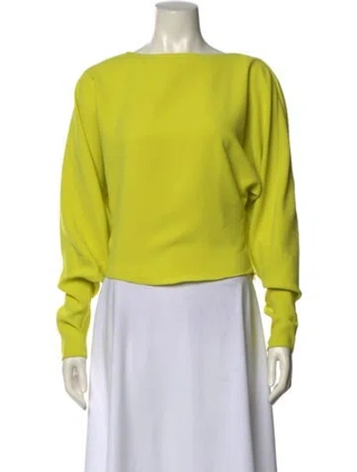 Pre-owned Rev _____ Bateau Neckline Long Sleeve Sweatshirt In Green