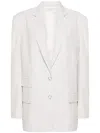 Rev Everly Single-breasted Blazer In Grey