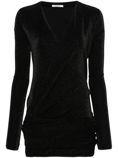 Rev Ezri Lurex Minidress In Black