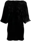 Rev Floral-print Velvet Dress