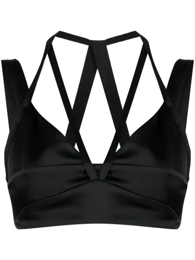 Rev Satin-finish Bra In Black