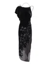 Rev Silk-blend Dress In Black