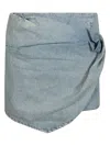 Rev The Marlowe Mini Gonna Drappeggi In Light Blue