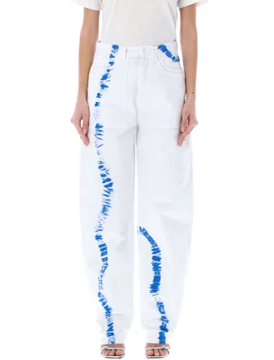 Rev Phoenix Tie-dye Tapered Jeans In White Tie Dye