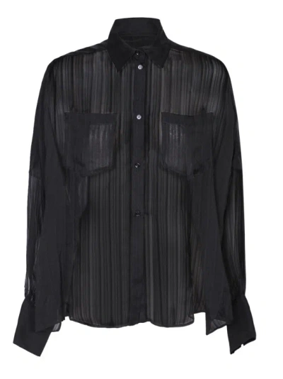 Rev Black Silk Organza Shirt