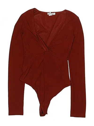 Pre-owned Revamped Bodysuit In Burgundy