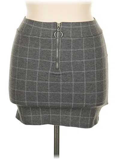 Pre-owned Revamped Casual Skirt In Gray