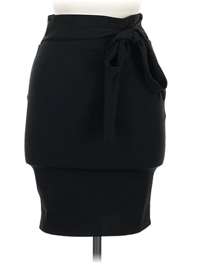 Pre-owned Revamped Formal Skirt In Black