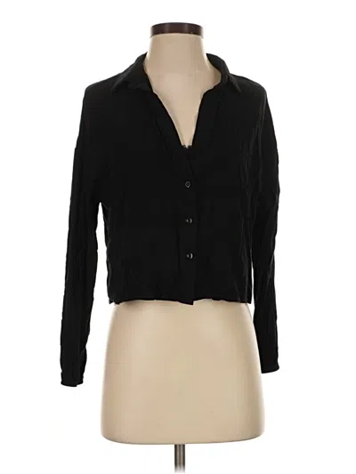 Pre-owned Revamped Long Sleeve Blouse In Black