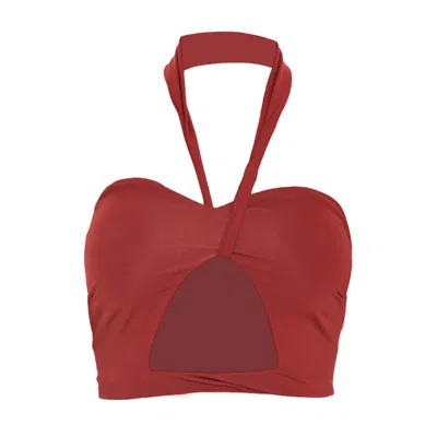 Rêve De Rive Women's Asha Bordeaux Red Bikini Top