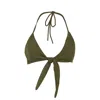 Rêve De Rive Women's Camilla Hunter Green Bikini Top In Green