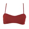 Rêve De Rive Women's Clea Bordeaux Red Bikini Top In Red