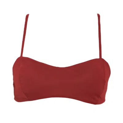 Rêve De Rive Women's Clea Bordeaux Red Bikini Top