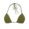Rêve De Rive Women's Esmé Hunter Green Bikini Top In Green