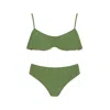 Rêve De Rive Women's Gabriella Green Bikini Set In Green