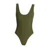 Rêve De Rive Women's Graziana Hunter Green One Piece Bathing Suit In Green