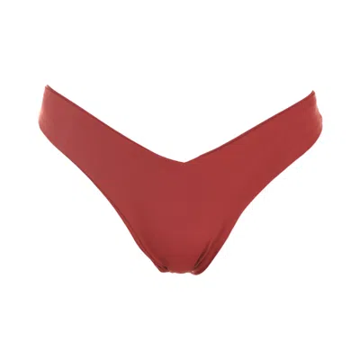 Rêve De Rive Women's Leena Bordeaux Red Bikini Bottom
