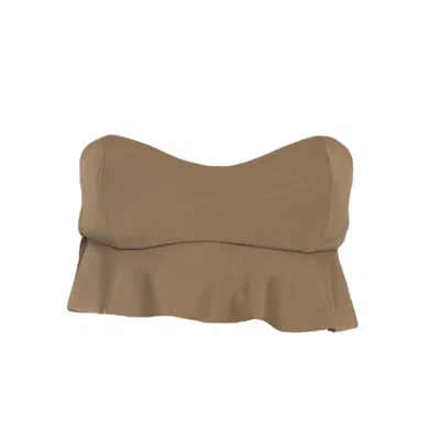 Rêve De Rive Women's Lune Pecan Brown Bikini Top