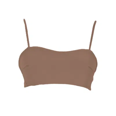 Rêve De Rive Women's Lydia Pecan Brown Bikini Top