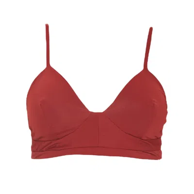Rêve De Rive Women's Mabel Bordeaux Red Bikini Top