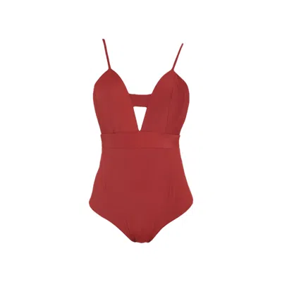 Rêve De Rive Women's Micaela Bordeaux Red One Piece