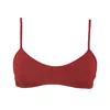 Rêve De Rive Women's Monet Bordeaux Red Bikini Top In Red