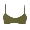 Rêve De Rive Women's Monet Hunter Green Bikini Top In Green