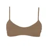 Rêve De Rive Women's Monet Pecan Brown Bikini Top In Brown