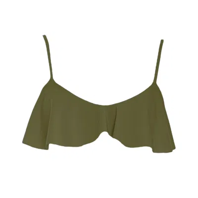 Rêve De Rive Women's Oona Hunter Green Bikini Top