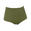 Rêve De Rive Women's Ophelia Hunter Green Bikini Bottom In Green