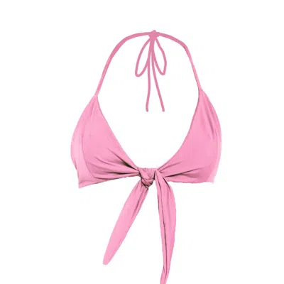 Rêve De Rive Women's Pink / Purple Camilla Rosy Pink Bikini Top In Pink/purple