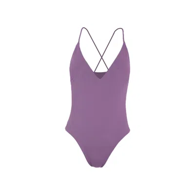 Rêve De Rive Women's Pink / Purple Fia Dark Lavender Purple One Piece In Pink/purple