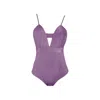 Rêve De Rive Women's Pink / Purple Micaela Dark Lavender Purple One Piece In Pink/purple