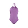 Rêve De Rive Women's Pink / Purple Salomi Dark Lavender One Piece In Pink/purple