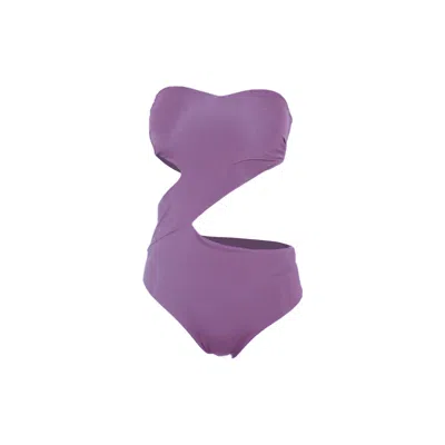 Rêve De Rive Women's Pink / Purple Talulla Dark Lavender Purple One Piece In Pink/purple