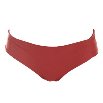 Rêve De Rive Women's Ramya Bordeaux Red Bikini Bottom