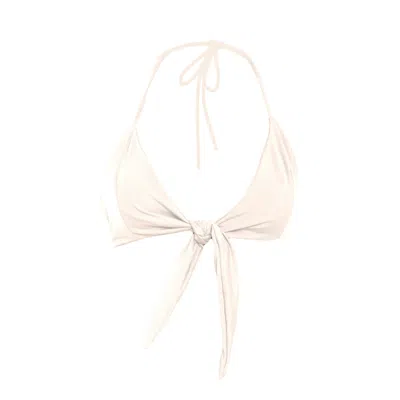 Rêve De Rive Women's White Camilla Ivory Bikini Top