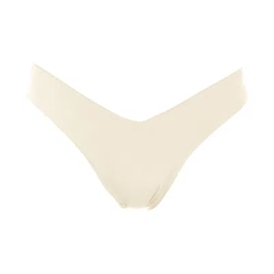 Rêve De Rive Women's White Leena Ivory Bikini Bottom