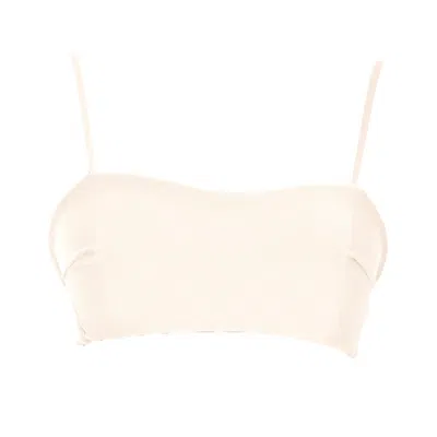 Rêve De Rive Women's White Lydia Ivory Bikini Top