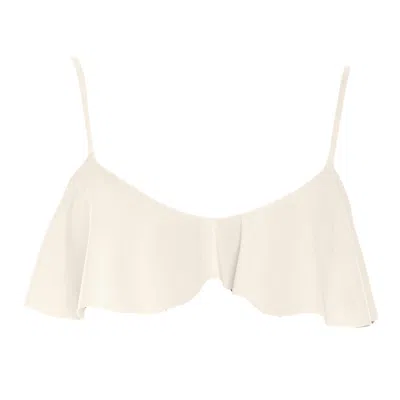 Rêve De Rive Women's White Oona Ivory Bikini Top