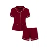 Reve Sleepwear Women's Red Revouse Short Set In Burgundy In Red