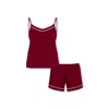 Reve Sleepwear Women's Red Revouse Strap Set In Burgundy In Burgundy