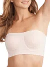 Reveal Women's Low-key Seamless Bandeau Bra In White