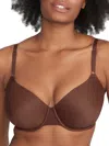 Reveal Women's Low-key Side Smoothing T-shirt Bra In Animal Print